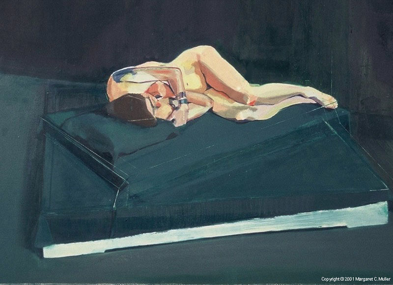 Painting of Nude in  Green Void.